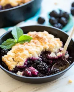Easy Skillet Blackberry Cobbler