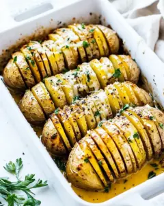 Garlic Butter Hasselback Potatoes
