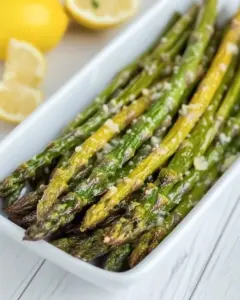 Garlic Roasted Asparagus with Parmesan