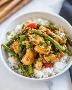 Ginger Chicken Asparagus Stir Fry