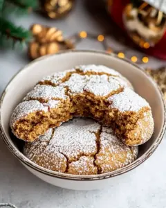 Gingerbread Crinkle Cookies