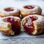 Glazed Peanut Butter and Jelly Doughnuts