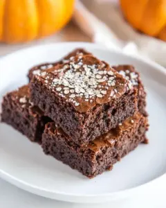 Gluten Free Rolled Oat Pumpkin Brownies