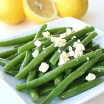 Green Beans with Lemon and Feta Cheese