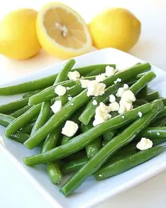 Green Beans with Lemon and Feta Cheese