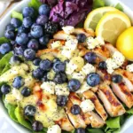 Grilled Chicken Blueberry Feta Salad