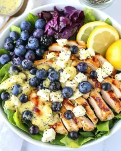 Grilled Chicken Blueberry Feta Salad