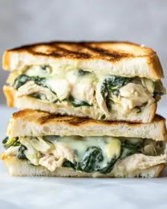 Grilled Chicken Spinach Artichoke Dip Melt
