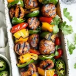 Grilled Jalapeno Cheddar Chicken Sausage Kebabs