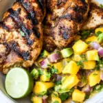 Grilled Jerk Chicken with Mango Avocado Salsa