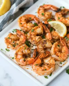 Grilled Jumbo Shrimp Drizzled with Lemon Chipotle Butter