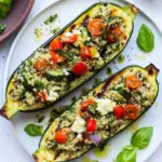 Grilled Zucchini Boats with Quinoa Vinaigrette