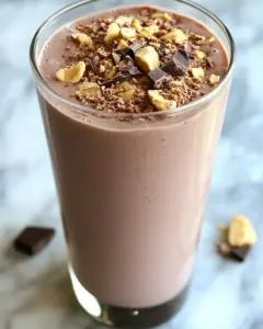 Healthy Chocolate Peanut Butter Protein Shake