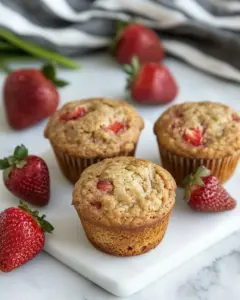 Healthy Strawberry Muffins