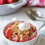 Healthy Strawberry Rhubarb Crisp