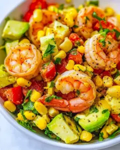 Honey Lemon Shrimp Corn Salad