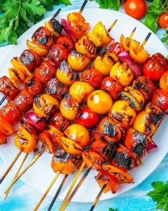 Cut Tomatoes for Kabobs