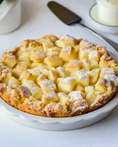 Irish Apple Cake with Vanilla Custard