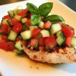 Italian Grilled Chicken with Cucumber Bruschetta