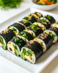 Kimbap with Omelet and Asparagus