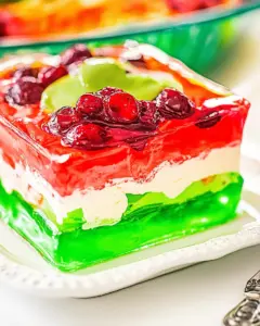 Layered Cranberry Jello Salad