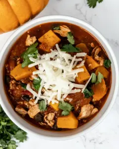 Leftover Turkey in Pumpkin Chili