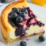 Lemon Blueberry Swirl Cheesecake