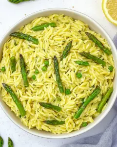 Lemon Orzo with Asparagus