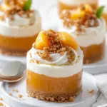 No Bake Peach Cheesecakes