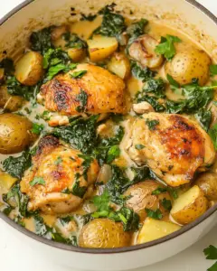 One Pot Creamy Chicken and Potatoes