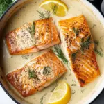 Pan Seared Salmon with Creamy Lemon Dill Sauce