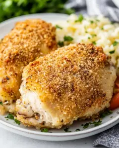 Parmesan Crusted Air Fryer Chicken Thighs