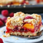 Peach Raspberry Crumb Bars