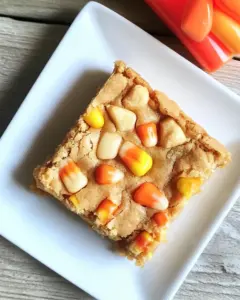 Peanut Butter Candy Corn Blondies