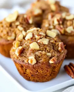 Pumpkin Banana Cinnamon Pecan Muffins