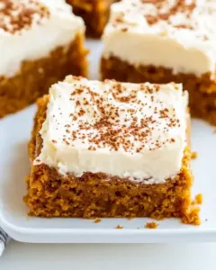 Pumpkin Bars with Cream Cheese Frosting