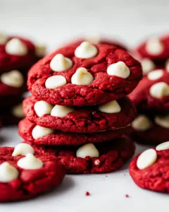 Red Velvet White Chocolate Chip Cookies