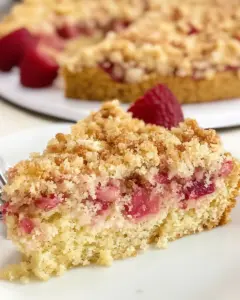 Rhubarb Streusel Cake