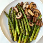 Roasted Asparagus And Mushrooms