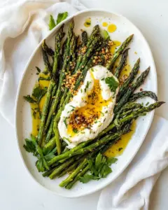 Roasted Asparagus with Burrata