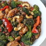 Sesame Chicken Stir Fry with Coconut Ginger Brown Rice