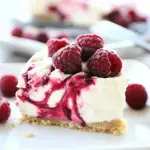Skinny Raspberry Swirl Cheesecake