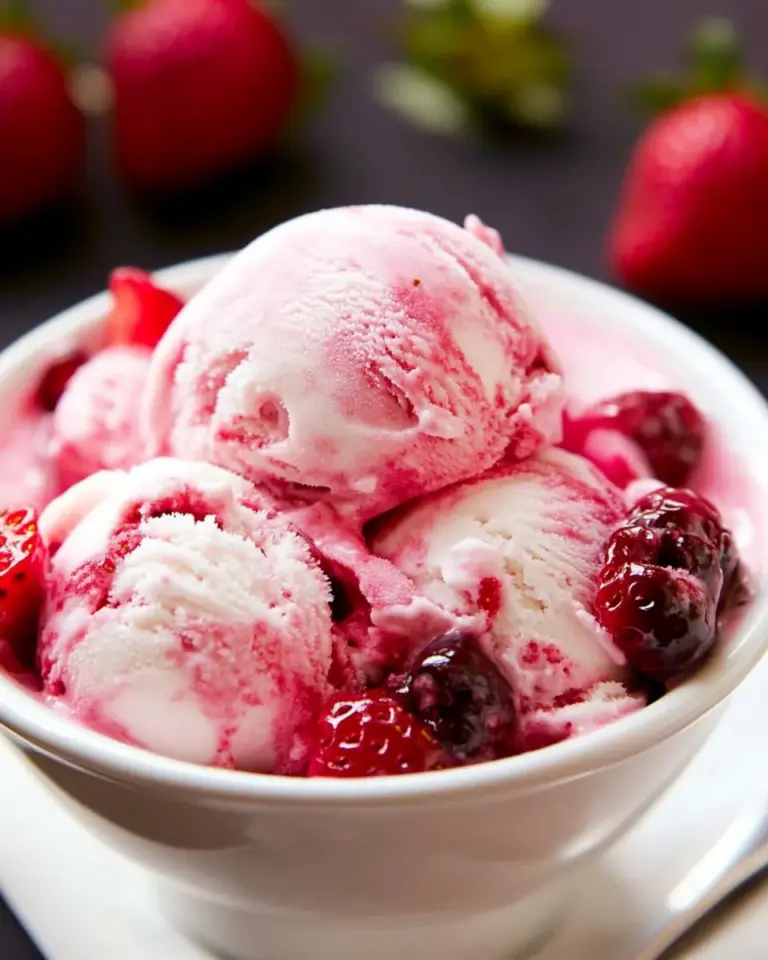 Skinny Strawberry Ice Cream
