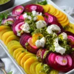 Sliced Chioggia Beet Salad
