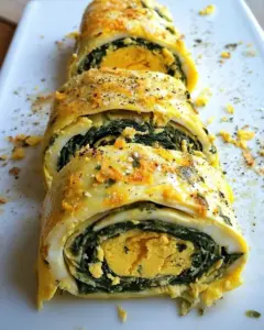 Spinach Artichoke Egg Roulade