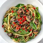 Spinach Linguine with Wild Mushroom Sauce