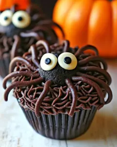 Spooky Spider Halloween Cupcakes