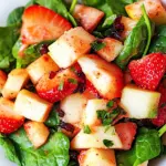 Strawberry Apple Spinach Salad