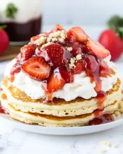 Strawberry Cheesecake Pancakes
