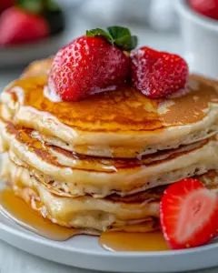 Strawberry Greek Yogurt Pancakes
